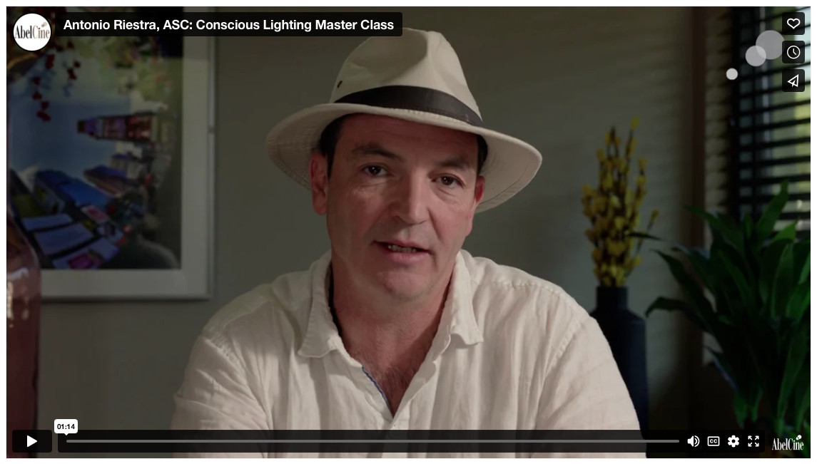 Antonio Riestra, ASC: Conscious Lighting Master Class